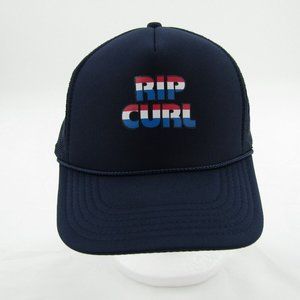 VINTAGE Rip Curl Hat Mesh Trucker Cap OTTO One Size Fits Most Thin Brim Rope
